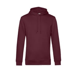 B&C Mens Organic Hoodie - S, Burgundy