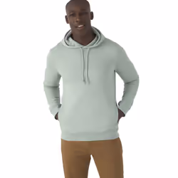 B&C Mens Organic Hoodie - S, Sage Green