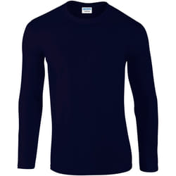 Gildan Mens Soft Style Long Sleeve T-Shirt (Pack Of 5) - 2XL, Navy