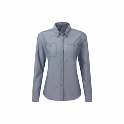 Premier Womens/Ladies Organic Fairtrade Certified Chambray Formal Shirt - 3XL, Indigo Denim
