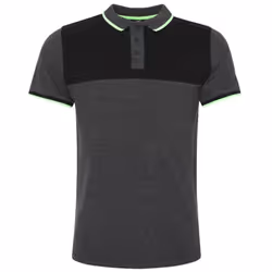 Liverpool FC Mens Panel Polo Shirt - S, Charcoal/Black
