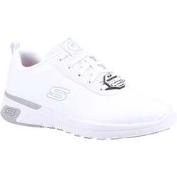 Skechers Womens/Ladies Marsing Gmina Slip Resistant Leather Trainers - 8 UK, White