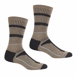 Regatta Mens Samaris 3 Season Socks (Pack of 2) - 6 UK-8 UK, Moccasin Brown/Briar Grey