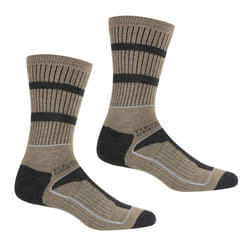 Regatta Mens Samaris 3 Season Socks (Pack of 2) - 6 UK-8 UK, Moccasin Brown/Briar Grey