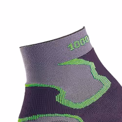 1000 Mile Womens/Ladies Fusion Socks - M, Grey/Black/Green