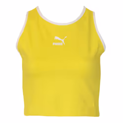 Puma Womens/Ladies Classics Cropped Tank - L, Blazing Yellow