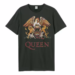 Amplified Unisex Adult Royal Crest Queen T-Shirt - XS, Charcoal
