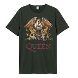 Amplified Unisex Adult Royal Crest Queen T-Shirt - XS, Charcoal