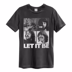 Amplified Unisex Adult Let It Be Vintage The Beatles T-Shirt - S, Charcoal