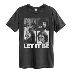 Amplified Unisex Adult Let It Be Vintage The Beatles T-Shirt - S, Charcoal