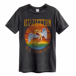 Amplified Unisex Adult US Tour 75 Led Zeppelin T-Shirt