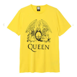 Amplified Mens Line Art Crest Queen T-Shirt - XL, Yellow