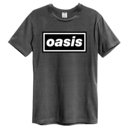 Amplified Womens/Ladies Logo Oasis T-Shirt - L, Charcoal