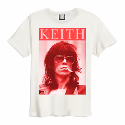 Amplified Unisex Adult Kool Keef The Rolling Stones T-Shirt - L, Vintage White