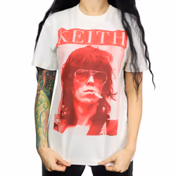 Amplified Unisex Adult Kool Keef The Rolling Stones T-Shirt - L, Vintage White