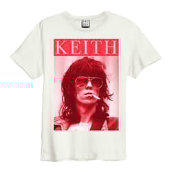 Amplified Unisex Adult Kool Keef The Rolling Stones T-Shirt - XS, Vintage White