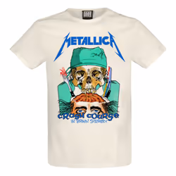 Amplified Unisex Adult Crash Course In Brain Surgery Metallica T-Shirt