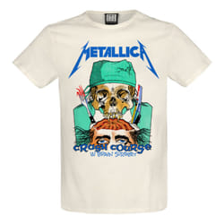 Amplified Unisex Adult Crash Course In Brain Surgery Metallica T-Shirt