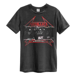 Amplified Unisex Adult Young Metal Attack Metallica T-Shirt - S, Charcoal