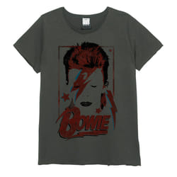 Amplified Womens/Ladies Aladdin Sane David Bowie T-Shirt - S, Charcoal