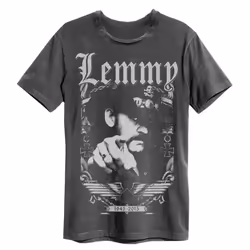 Amplified Unisex Adult 1945 Lemmy T-Shirt - S, Charcoal