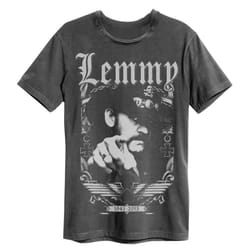 Amplified Unisex Adult 1945 Lemmy T-Shirt - S, Charcoal