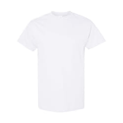 Gildan Mens Heavy Cotton Short Sleeve T-Shirt (Pack Of 5) - XL, White