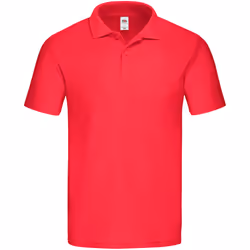Fruit of the Loom Mens Original Polo Shirt - L, Red