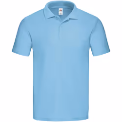 Fruit of the Loom Mens Original Polo Shirt - L, Sky Blue