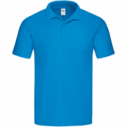 Fruit of the Loom Mens Original Polo Shirt - XL, Azure Blue