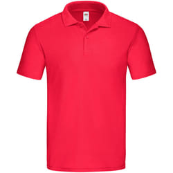 Fruit of the Loom Mens Original Polo Shirt - M, Red