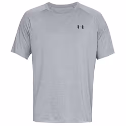 Under Armour Mens Tech T-Shirt - 2XL, Light Steel Heather/Black