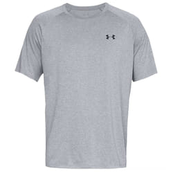 Under Armour Mens Tech T-Shirt - L, Light Steel Heather/Black
