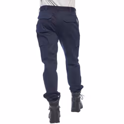 Portwest Mens Stretch Slim Cargo Trousers - 40R, Dark Navy