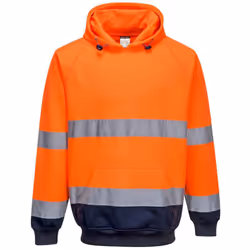 Portwest Mens Two Tone High-Vis Hoodie - XL, Orange/Navy