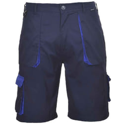 Portwest Mens Texo Contrast Cargo Shorts - M, Navy
