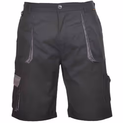Portwest Mens Texo Contrast Cargo Shorts - 2XL, Black