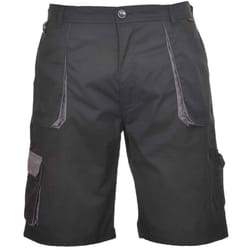 Portwest Mens Texo Contrast Cargo Shorts - S, Black