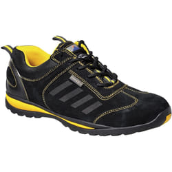Portwest Mens Steelite Lusum S1P HRO Suede Safety Shoes - 9 UK, Black/Yellow