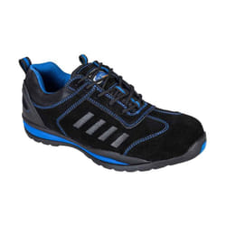 Portwest Mens Steelite Lusum S1P HRO Suede Safety Shoes - 9 UK, Black/Blue