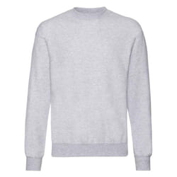 Fruit of the Loom Mens Classic Heather Drop Shoulder Sweatshirt - 5XL, Heather Grey