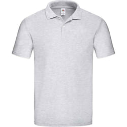 Fruit of the Loom Mens Original Pique Heather Polo Shirt - 2XL, Heather Grey