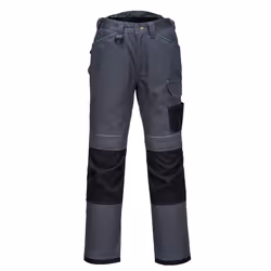 Portwest Mens PW3 Work Trousers - 40R, Grey/Black