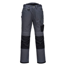 Portwest Mens PW3 Work Trousers - 40R, Grey/Black