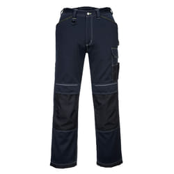 Portwest Mens PW3 Work Trousers - 38L, Navy/Black