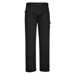 Portwest Mens Super Work Trousers - 42R, Black