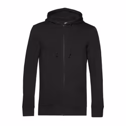 B&C Mens Organic Zipped Hoodie - S, Black