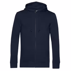 B&C Mens Organic Zipped Hoodie - S, Navy