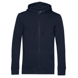 B&C Mens Organic Zipped Hoodie - S, Navy