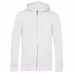 B&C Mens Organic Zipped Hoodie - S, White